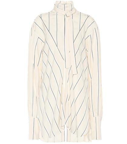 Le Specs Oversized Striped Blouse