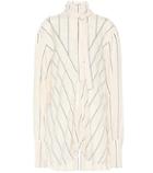 Le Specs Oversized Striped Blouse