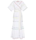 Melissa Odabash Kids Embroidered Cotton Wrap Dress