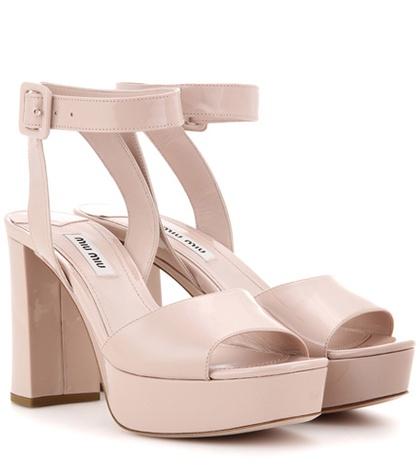 Miu Miu Patent Leather Platform Sandals