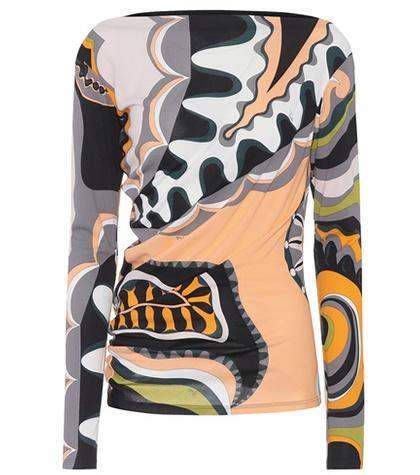 Emilio Pucci Printed Silk-blend Top