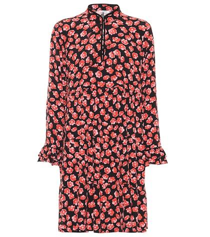 Ganni Floral Printed Crêpe Dress