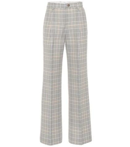 Acne Studios Checked Cotton-blend Wide-leg Pants