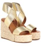 Clergerie Aurore Leather Wedge Sandals
