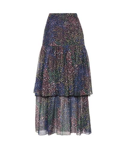 Chlo Ruffled Cotton And Silk Skirt