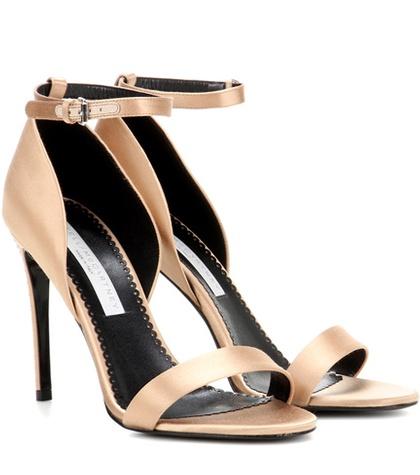 Stella Mccartney Satin Pumps With Ankle Strap