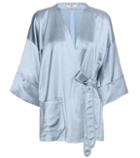 Edun Wool-blend Satin Kimono Top