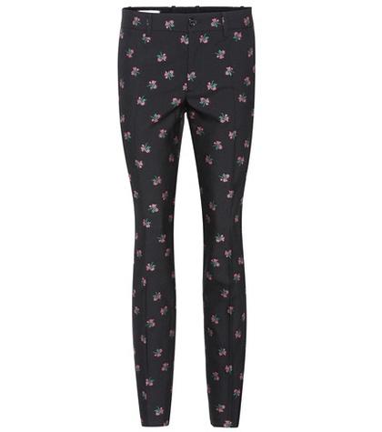 Gucci Embroidered Cotton And Wool Trousers