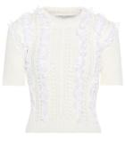 Philosophy Di Lorenzo Serafini Lace-trimmed Cotton Sweater