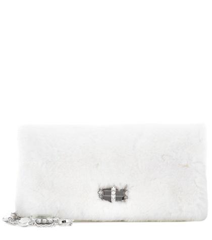Nike Crystal-embellished Fur Shoulder Bag