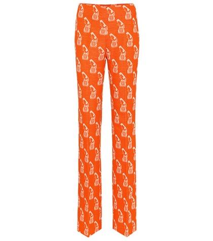 Miu Miu Wool-blend Jacquard Trousers