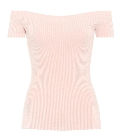 Helmut Lang Knitted Off-the-shoulder Top