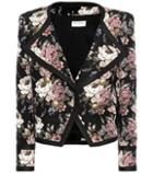 Saint Laurent Wool-blend Jacquard Cropped Jacket