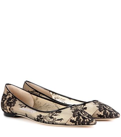 Jimmy Choo Romy Lace Ballerinas