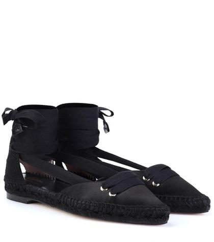 Castaer By Manolo Blahnik Manolo Flat Satin Espadrilles