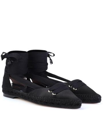 Castaer By Manolo Blahnik Manolo Flat Satin Espadrilles