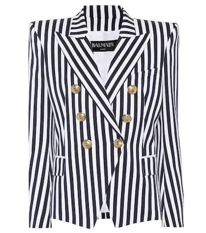 Balmain Striped Cotton Blazer