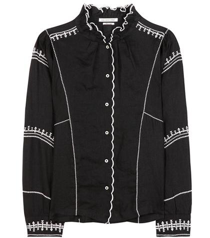 Isabel Marant, Toile Delphine Embroidered Linen Shirt