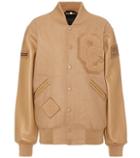 Jimmy Choo Wool-blend And Leather Varsity Jacket