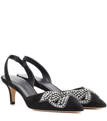 Isabel Marant Pagda Suede Slingback Pumps
