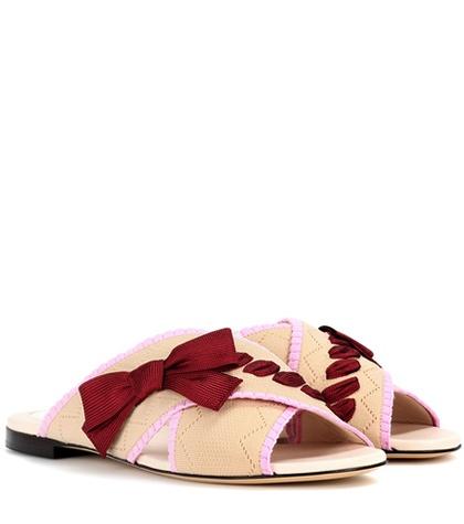 Fendi Jersey Slip-on Sandals