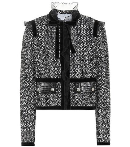 Roger Vivier Bouclé Cotton And Silk-blend Jacket