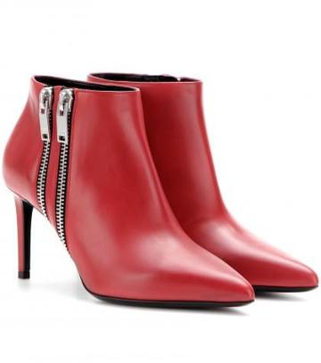 Saint Laurent Paris Leather Ankle Boots
