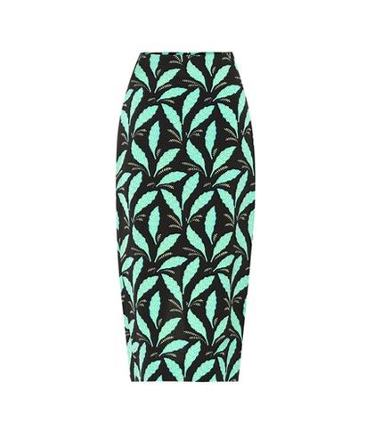 Diane Von Furstenberg Printed Crêpe Pencil Skirt