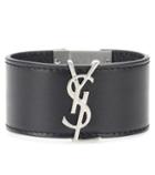 Saint Laurent Opyum Monogram Leather Bracelet