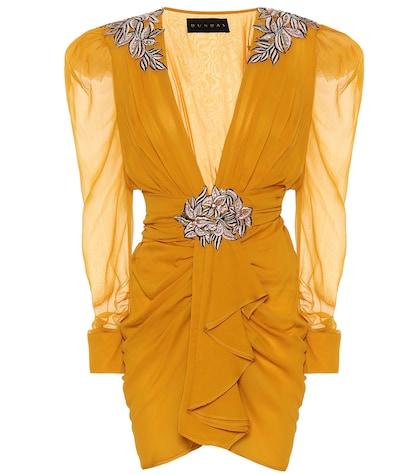 Dundas Embroidered Chiffon Minidress