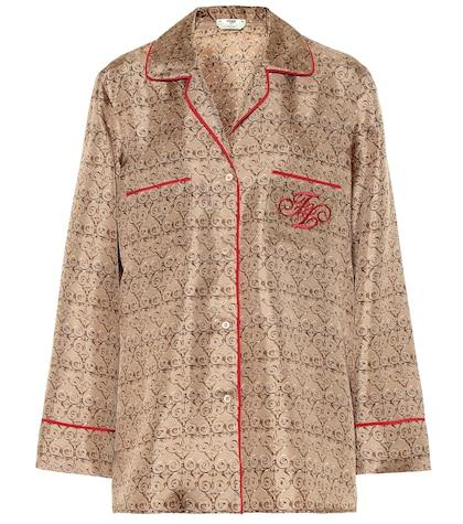 Fendi Printed Silk-twill Shirt
