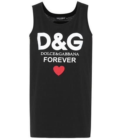 Dolce & Gabbana Printed Cotton Tank Top