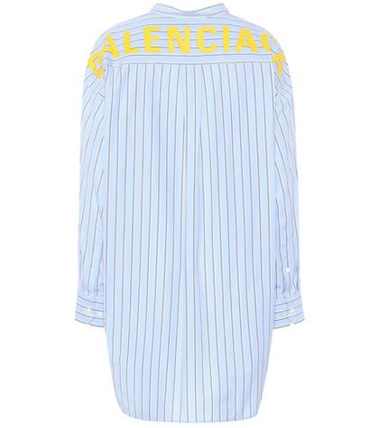Balenciaga Swing Striped Cotton Shirt