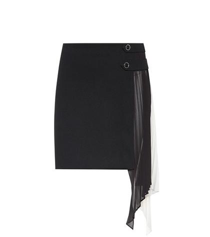 Coach Georgette-panelled Wool Miniskirt