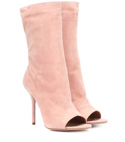 Gucci Suede Open Toe Boots