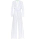 Off-white Embroidered Cotton Jumpsuit