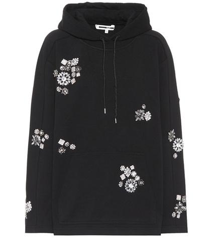 Mcq Alexander Mcqueen Embellished Cotton Hoodie