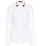 Dolce & Gabbana Embellished Stretch Cotton Shirt