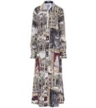 Acne Studios Printed Linen-blend Maxi Dress
