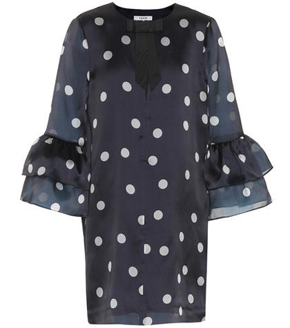 Ganni Seneca Polka-dotted Silk Dress