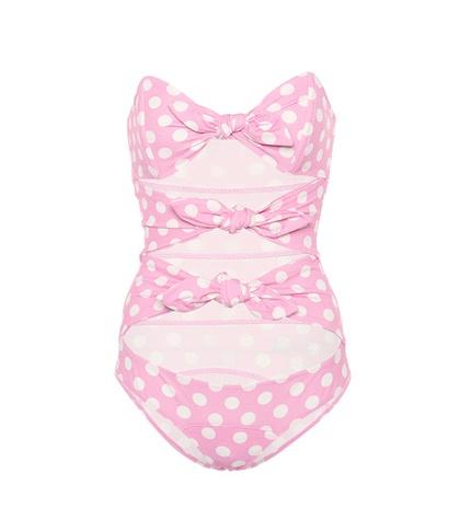 Lisa Marie Fernandez Triple Poppy Polka-dot Swimsuit