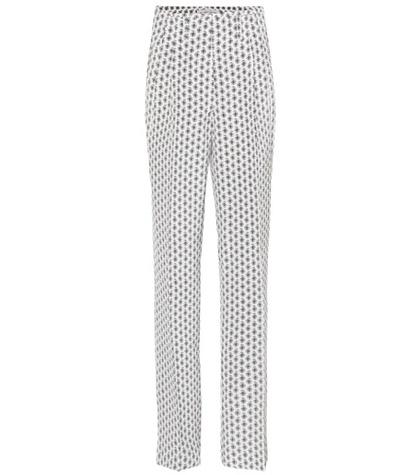 Ancient Greek Sandals Printed Silk Trousers