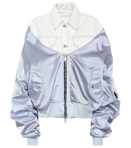 Stella Mccartney Denim And Satin Bomber Jacket