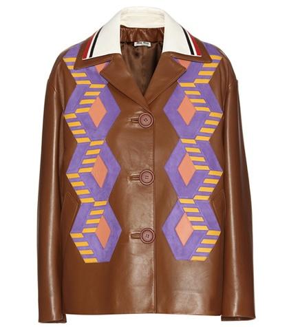 Miu Miu Leather And Suede Jacket