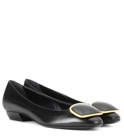 Roger Vivier Vertigo Leather Ballerinas