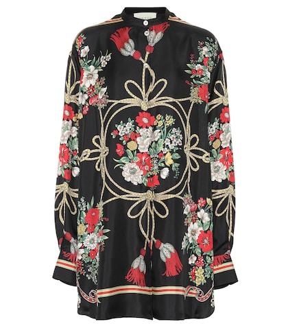 Emilio Pucci Floral Oversized Silk Shirt