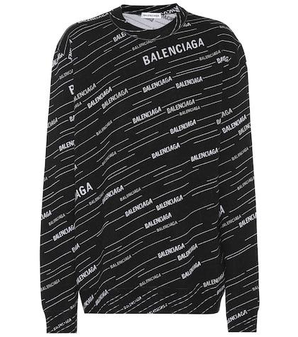 Balenciaga Logo Intarsia Wool Sweater
