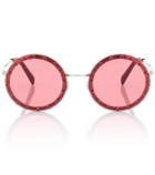 Valentino Embellished Round Sunglasses