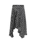 Caroline Constas Flounce Polka-dot Silk Skirt
