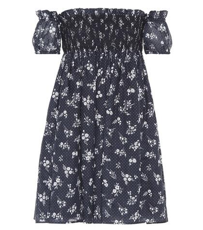 Miu Miu Printed Ramie Minidress